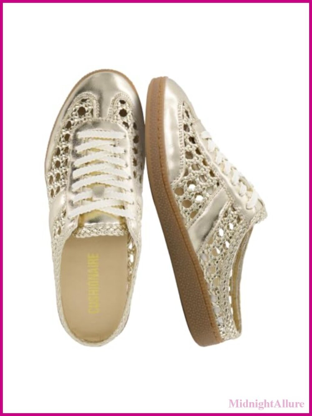 CUSHIONAIRE Buffy Woven Slip On Backless Sneaker Mules for Women